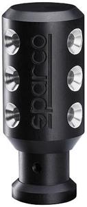 Sparco Pookknop 'Piuma' - Zwart/Aluminium SP3741BN