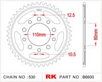 RK Chain wheel 530 42z steel silver