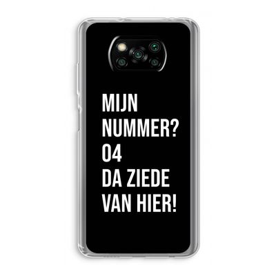 Da ziede van hier - Zwart: Xiaomi Poco X3 NFC Transparant Hoesje