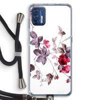 Mooie bloemen: Motorola Moto G9 Plus Transparant Hoesje met koord
