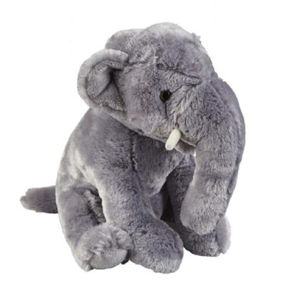 Ravensden olifant knuffel - grijs - stof/pluche - 30 cm - speelgoed