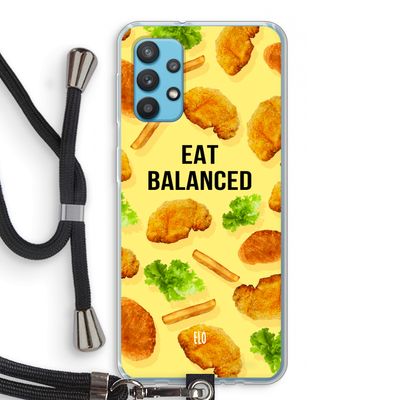 Eat Balanced: Samsung Galaxy A32 4G Transparant Hoesje met koord