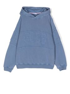 Gcds Kids hoodie à patch logo - Bleu