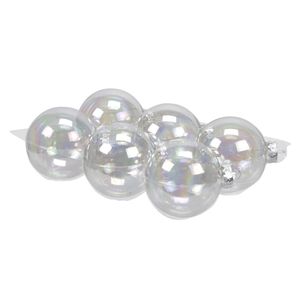 Othmar Decorations Kerstballen - 6ST - transparant - glas - 8 cm   -