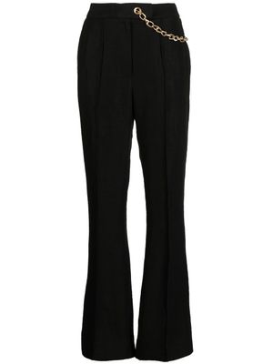 Aje pantalon ceinturée à coupe évasée - Noir