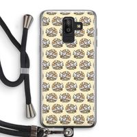 Slapende poes: Samsung Galaxy J8 (2018) Transparant Hoesje met koord