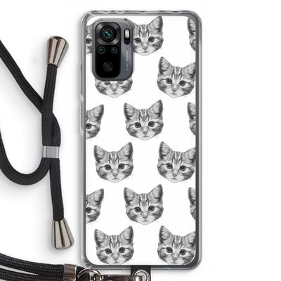 Kitten: Xiaomi Redmi Note 10 Pro Transparant Hoesje met koord