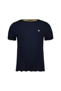 Like Flo zomer t-shirt meisjes - navy blauw - rib - Elise