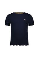 Like Flo zomer t-shirt meisjes - navy blauw - rib - Elise