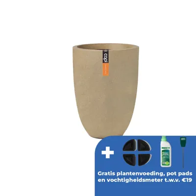 Vaas elegant smooth d26h36cm beige