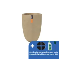 Vaas elegant smooth d26h36cm beige