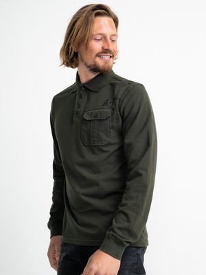 Petrol Industries Heren Ssportieve polo Groen Night - L