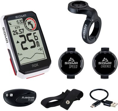 Sigma rox 4.0 gps zw/wi hr stuurhouder cad/snelh sensor top mount set