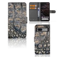 Google Pixel 7A | Telefoonhoesje | Met pasjeshouder | Krokodillenprint - thumbnail