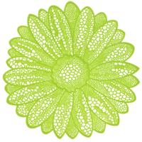 Placemat Flower d38cm lime Unique Living - Unique living