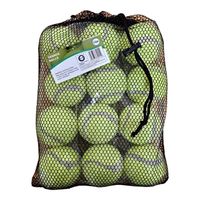 Tennisballen voordeelpakket - 12x stuks - geel - rubber/katoen