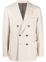 Brunello Cucinelli blazer à boutonnière croisée - Tons neutres