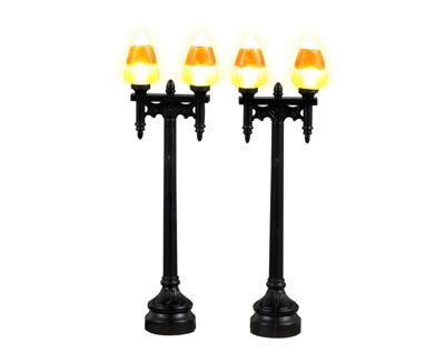 Candy Corn Street Light Set Of 2 B/O (4.5V) - Lemax