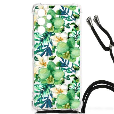 Samsung Galaxy A13 4G Case Orchidee Groen Samsung Galaxy A13 4G Case Orchidee Groen