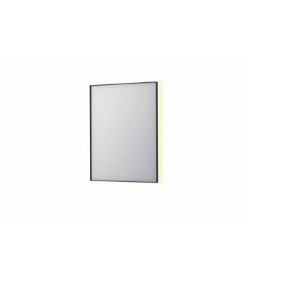 Spiegel INK SP32 60x4x80 cm Incl. Indirect LED-Verlichting Rondom en Spiegelverwarming Mat Zwart