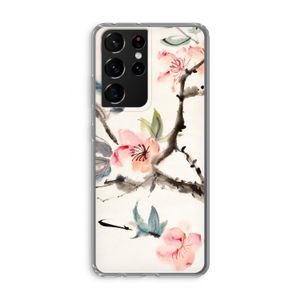 Japanse bloemen: Samsung Galaxy S21 Ultra Transparant Hoesje