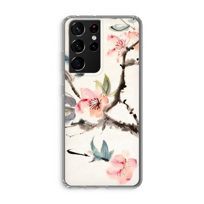 Japanse bloemen: Samsung Galaxy S21 Ultra Transparant Hoesje