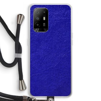 Majorelle Blue: Oppo A95 5G Transparant Hoesje met koord