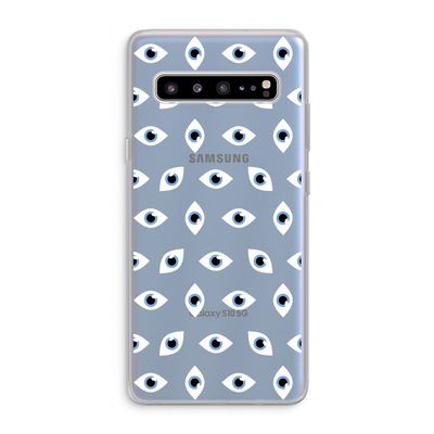 Eyes pattern: Samsung Galaxy S10 5G Transparant Hoesje