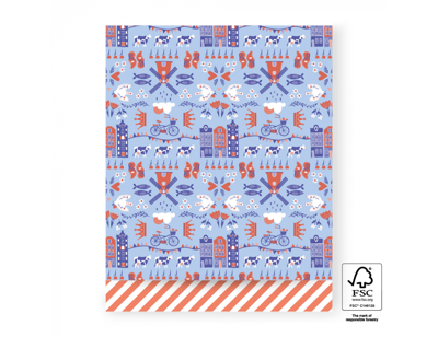 House Of Products Cadeauzakjes - holland - orange stripes - 27x34cm - 200st