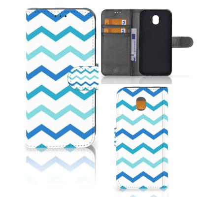 Samsung Galaxy J5 2017 | Telefoon Hoesje | Zigzag Blauw