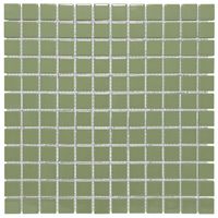 Tegelsample: The Mosaic Factory Barcelona vierkante mozaïek tegels 30x30 olijfgroen - thumbnail