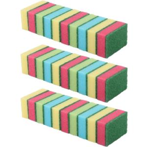 Gekleurde schuursponsjes - 30x - schoonmaak - afwas