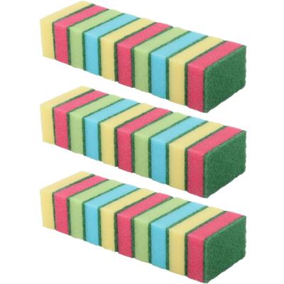 Gekleurde schuursponsjes - 30x - schoonmaak - afwas