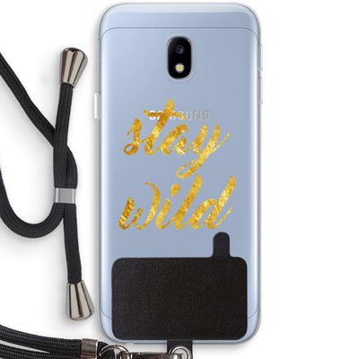 Stay wild: Samsung Galaxy J3 (2017) Transparant Hoesje met koord