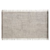 Rechthoekige placemat uni grijs jute 45 x 30 cm