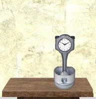 Piston Klok En Pennenhouder LAATSTE STUKS