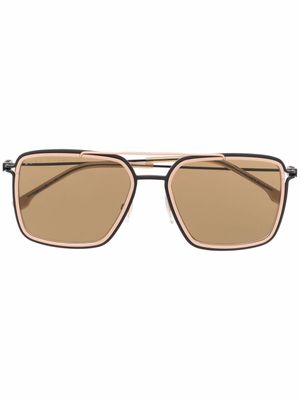 BOSS lunettes de soleil à monture pilote - Marron