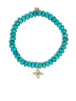 Sydney Evan bracelet en or 14ct sertide de perles en turquoise - Bleu - thumbnail