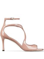 Jimmy Choo sandales Azia 75 mm en cuir à fini verni - Rose
