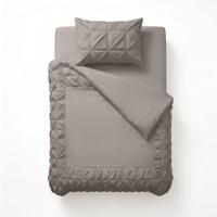 Sleeptime Border Pintuck Taupe/Grijs 140 x 200/220 cm