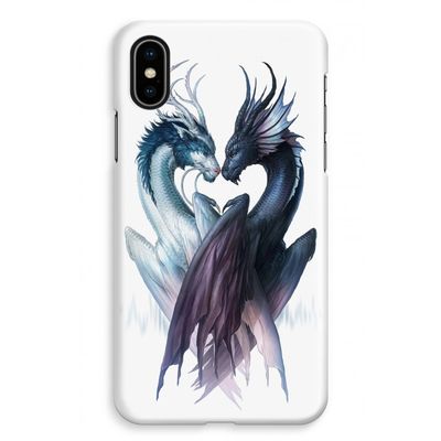 Yin Yang Dragons: iPhone XS Max Volledig Geprint Hoesje