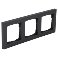 Gira E2 Afdekraam | Inbouw | 3-voudig Verticaal/Horizontaal | Zwart - 66.053.24