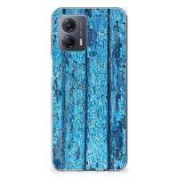 Motorola Moto G53 | Bumper Hoesje | Wood Blue