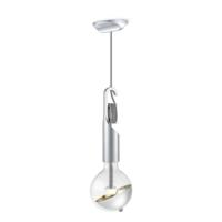 Move Me hanglamp Twist - grijs / Sphere 5,5W - zilver goud