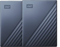 WD My Passport for Mac 4TB Type C Blauw - Duo pack