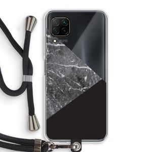 Combinatie marmer: Huawei P40 Lite Transparant Hoesje met koord