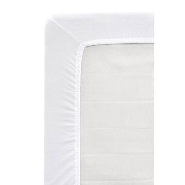 Hoeslaken Jersey - wit - 160 x 200 cm - Leen Bakker