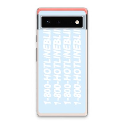 Hotline bling blue: Google Pixel 6 Transparant Hoesje