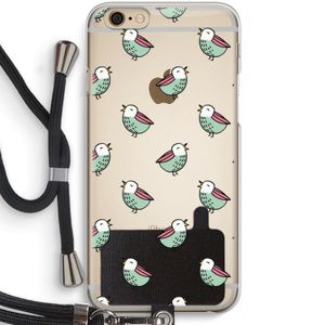Vogeltjes: iPhone 6 / 6S Transparant Hoesje met koord