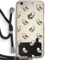 Vogeltjes: iPhone 6 / 6S Transparant Hoesje met koord